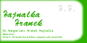 hajnalka hranek business card
